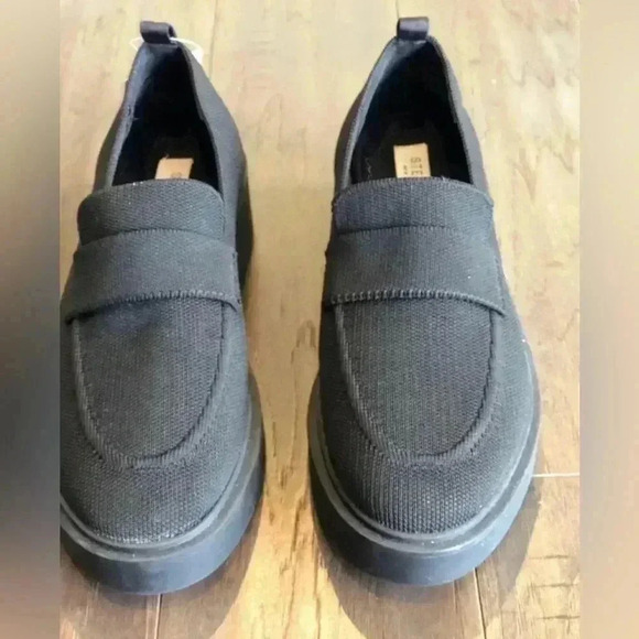 Steven New York by Steven Madden, Brynn Chunky Heeled Slip-on Loafers -Black 9.5 - Picture 1 of 6